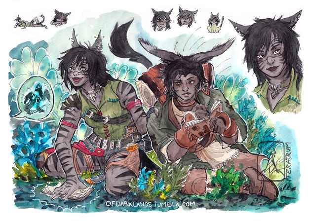 Rinkah and Erenville by @ofdarklands